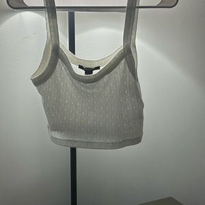 Forever 21 White Cropped Tank Top